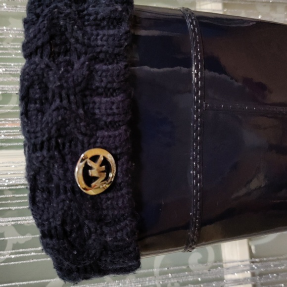 Michael Kors rain/snow boot size 71/2 navy blue true to size knee high - Picture 4 of 9